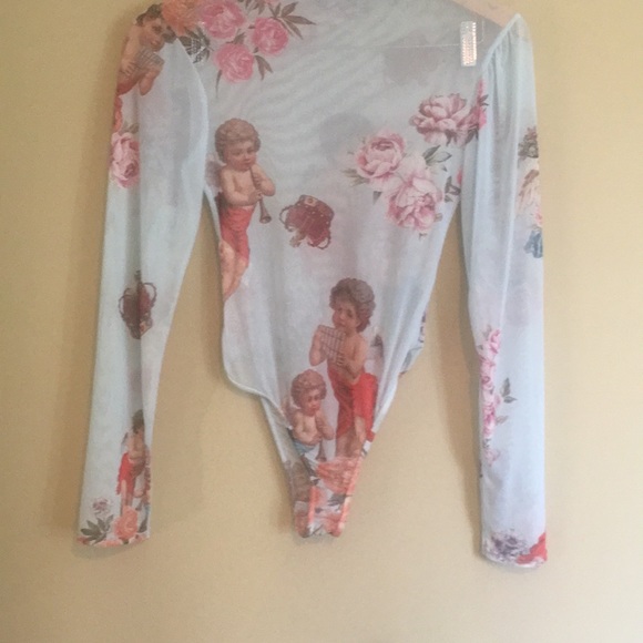 Nasty Gal Heaven Sent Cherub Mesh Bodysuit - Picture 16 of 16